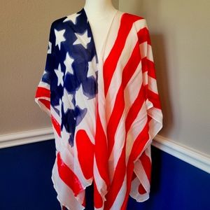 American Flag Over Piece